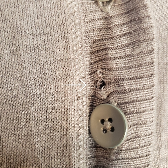 BANANA REPUBLIC HERITAGE Gray Cardigan Sweater Size XS Lightweight V neck - Picture 11 of 12